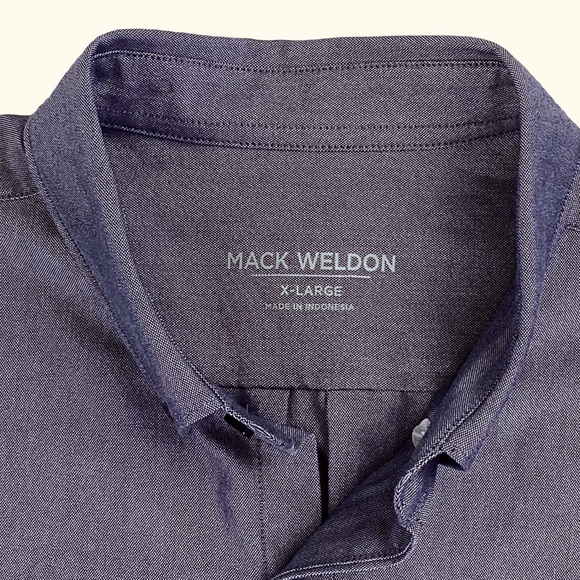 Mack Weldon 37.5 NWOT Oxford Button Down Long Sleeve in Denim Blue. Sz. XL - Picture 5 of 10